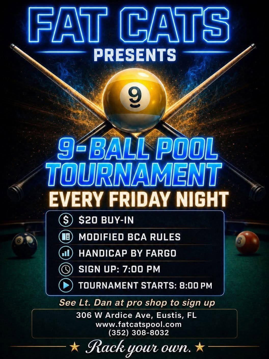 Tournament flyer / rules image