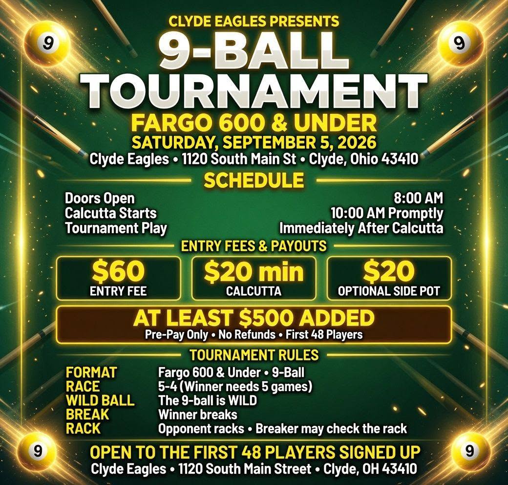 Tournament flyer / rules image